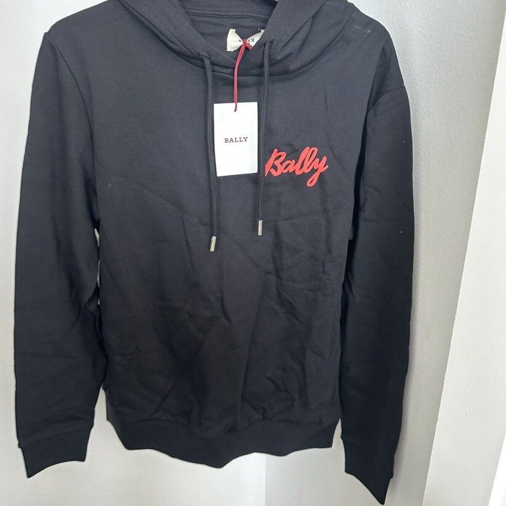 BALLY NORTH AMERICA Mens medium black hoodie pullover MSRP $420 6303078
